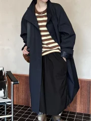Solid Casual Trench For Women - Image 4