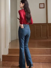 Blue Flared Jeans Women Vintage - Image 6