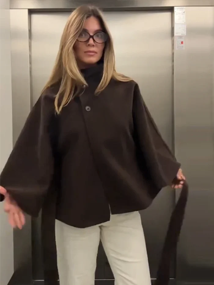 Fashion Stand Coat For Women - Image 6