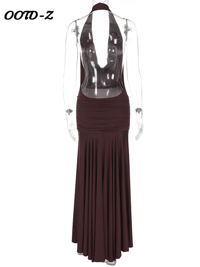 Sexy Halter Brown Long - Image 5