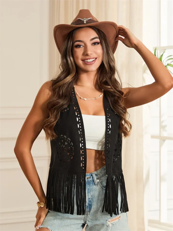 Women's Fringe Faux Suede - Image 6