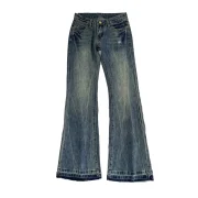 Retro Distressed Raw Edge Denim - Image 6