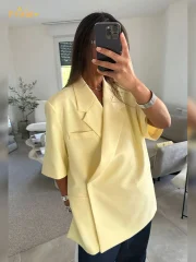 Solid Fashion Basic Thin Coat Women
