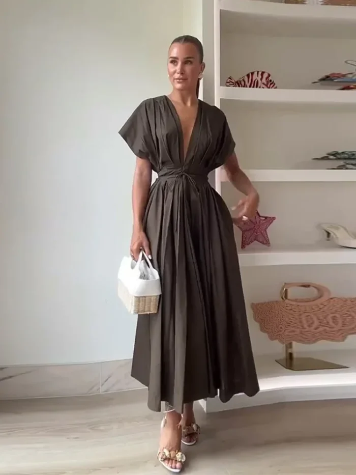 Summer Pleated A-line Midi - Image 1