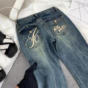 Retro Distressed Raw Edge Denim - Image 5