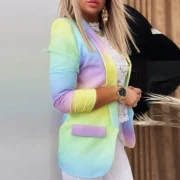 Casual Long Sleeve Suit Outerwear - Image 5