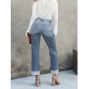High Waist Stretch Denim Jeans - Image 6
