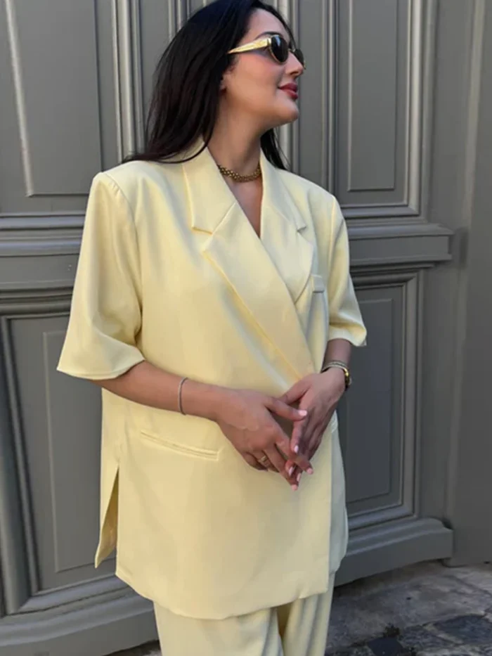 Solid Fashion Basic Thin Coat Women - Image 3