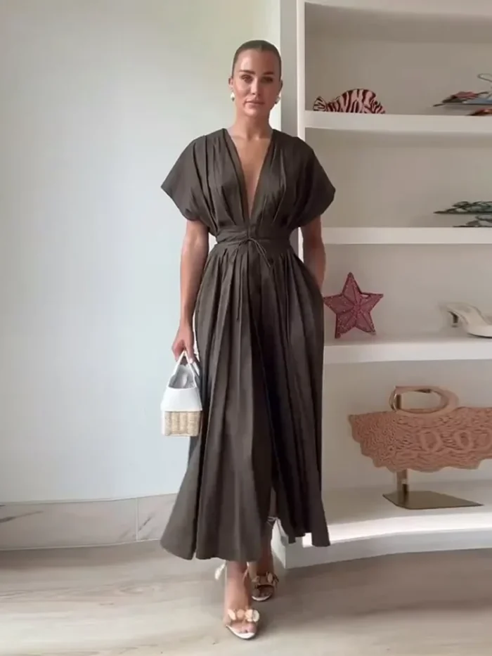 Summer Pleated A-line Midi - Image 2