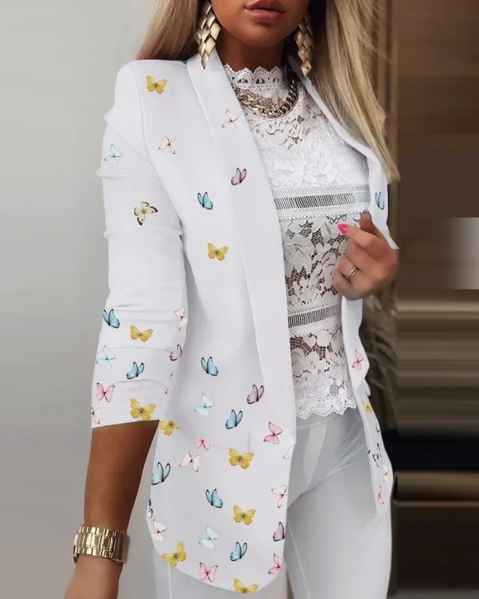 Casual Long Sleeve Suit Outerwear - Image 1