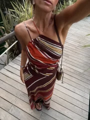 Colorful Stripes Printed Dress - Image 6