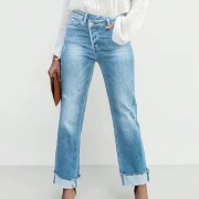 High Waist Stretch Denim Jeans - Image 2