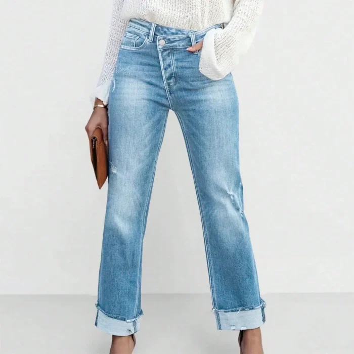 High Waist Stretch Denim Jeans - Image 2