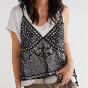 Women's Rivet Tank Tops Stylish - Image 4