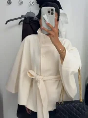 Fashion Stand Coat For Women - Image 3
