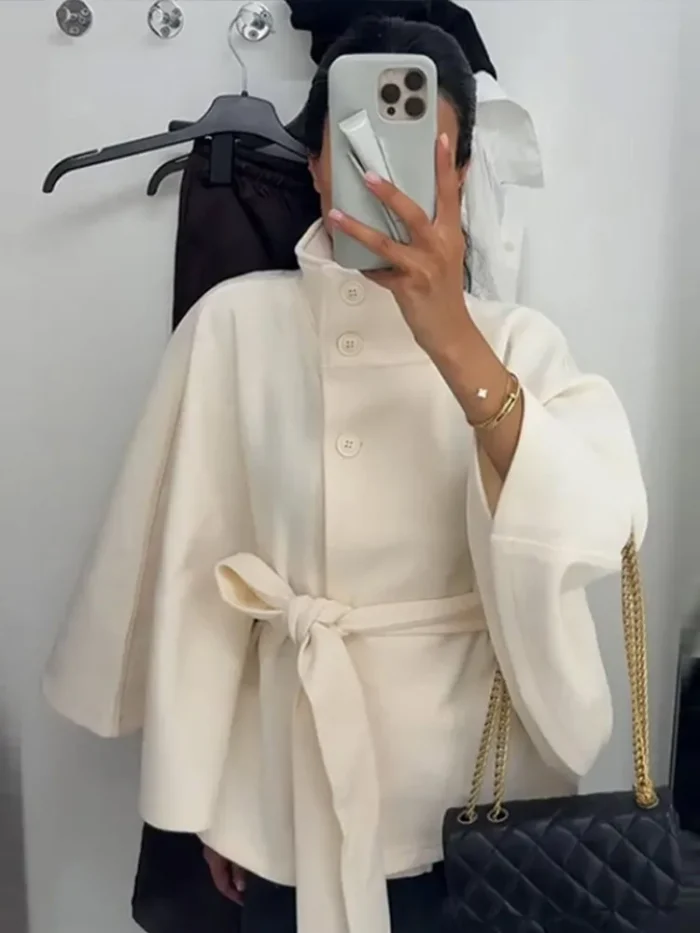 Fashion Stand Coat For Women - Image 3