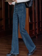 Blue Flared Jeans Women Vintage