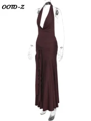Sexy Halter Brown Long - Image 4
