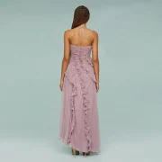 Chic Elegant Lotus Edge Maxi Dress - Image 6