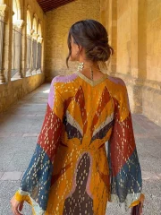 Colorful Print Patchwork Split - Image 3