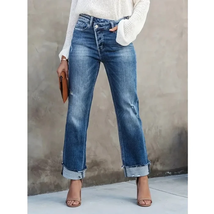 High Waist Stretch Denim Jeans - Image 1