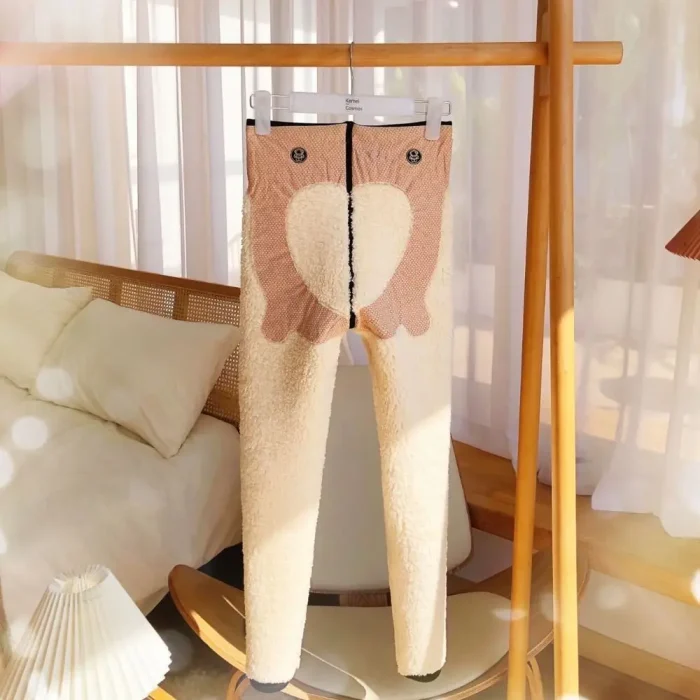 New Lamb Fur Thicken Leggings High Waist - Image 3