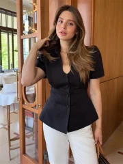 Women 's Blazer Solid - Image 2
