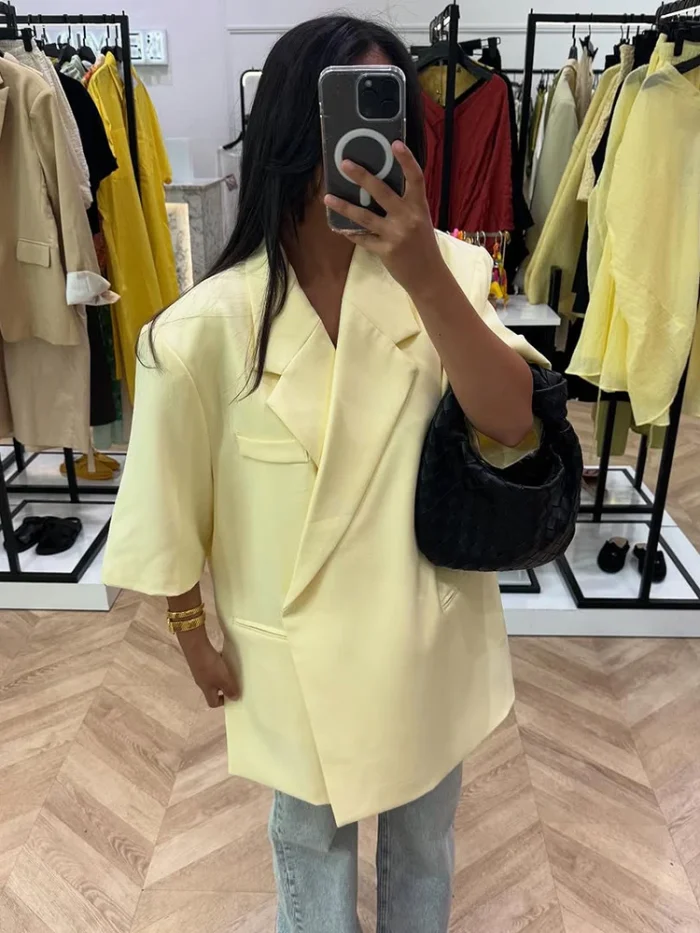 Solid Fashion Basic Thin Coat Women - Image 5
