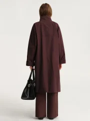 Solid Casual Trench For Women - Image 3