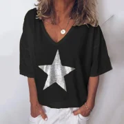 Women's T-shirt 3d Stars Print - Image 5