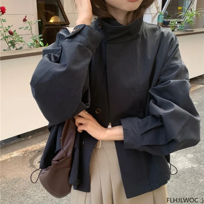 Korea Short Outerwear Woman - Image 5