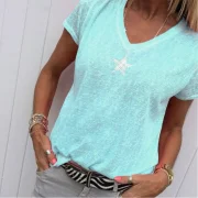 Women's T-shirt 3d Stars Print - Image 2