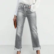 High Waist Stretch Denim Jeans - Image 3