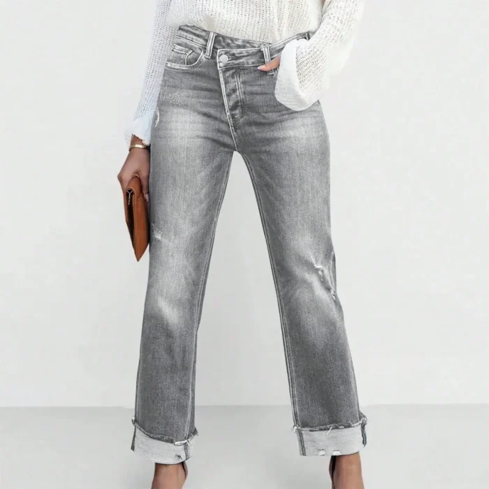High Waist Stretch Denim Jeans - Image 3