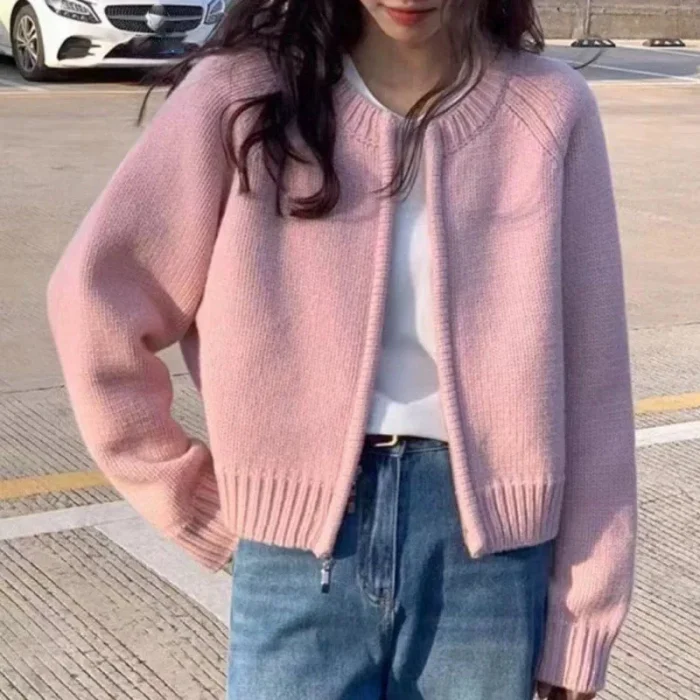 Fall Winter Knitting Cropped - Image 1