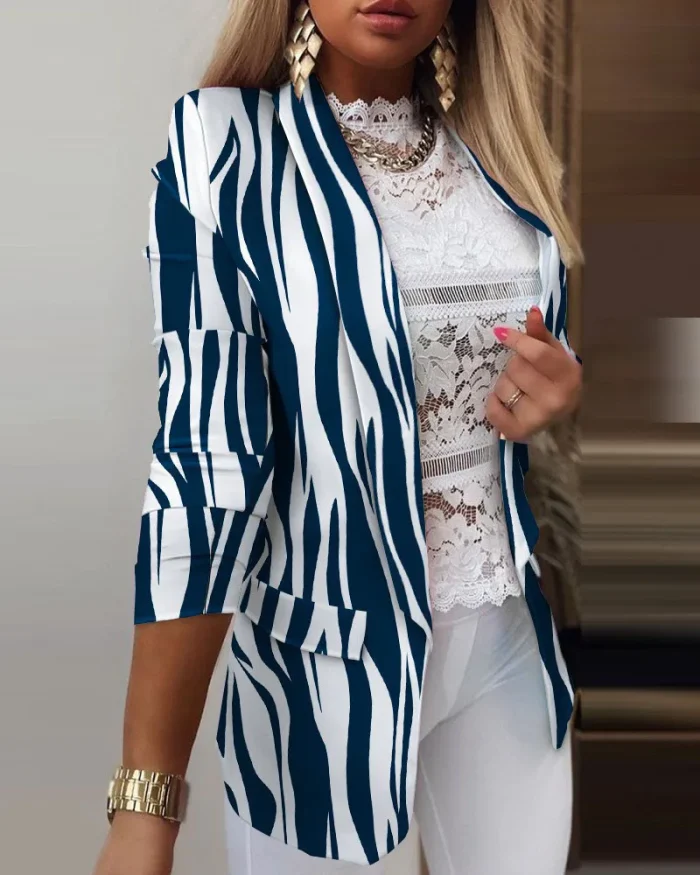 Casual Long Sleeve Suit Outerwear - Image 2