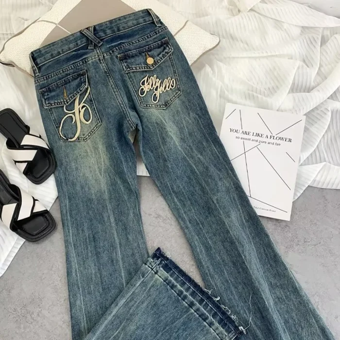 Retro Distressed Raw Edge Denim - Image 3