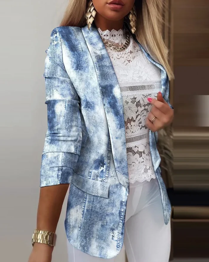 Casual Long Sleeve Suit Outerwear - Image 3