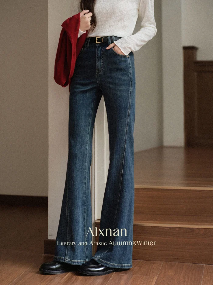 Blue Flared Jeans Women Vintage - Image 5