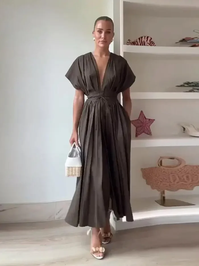 Summer Pleated A-line Midi - Image 4