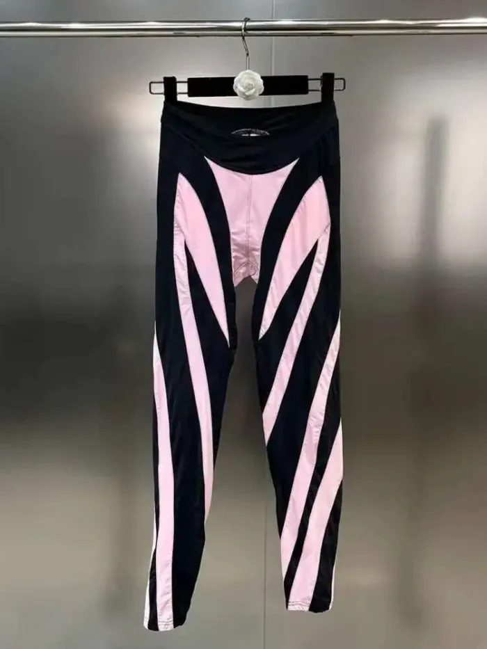 DEAT 2025 Autumn Fashion Contrast Color Patchwork Design Pants - Image 6