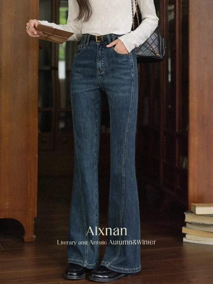 Blue Flared Jeans Women Vintage - Image 3