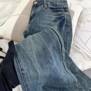 Retro Distressed Raw Edge Denim - Image 4