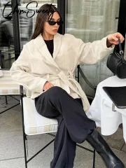 Retro Velvet with Belt Coats Women - Image 6
