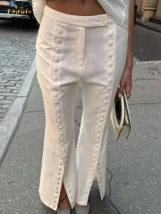 Chic Double Breasted Split