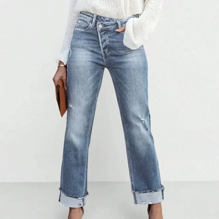 High Waist Stretch Denim Jeans - Image 4
