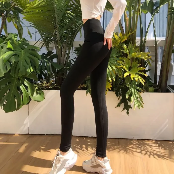 New Lamb Fur Thicken Leggings High Waist - Image 1