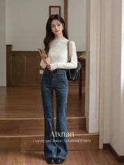 Blue Flared Jeans Women Vintage - Image 2