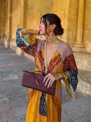 Colorful Print Patchwork Split - Image 2