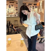 Summer French Asymmetric Blazer - Image 6